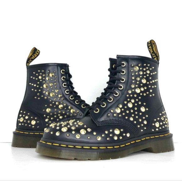 NWOB Dr Martens Midas Gold Metal Studded 1460 Boots~LIMITED  Size EU37 US5M US6L - Picture 3 of 16